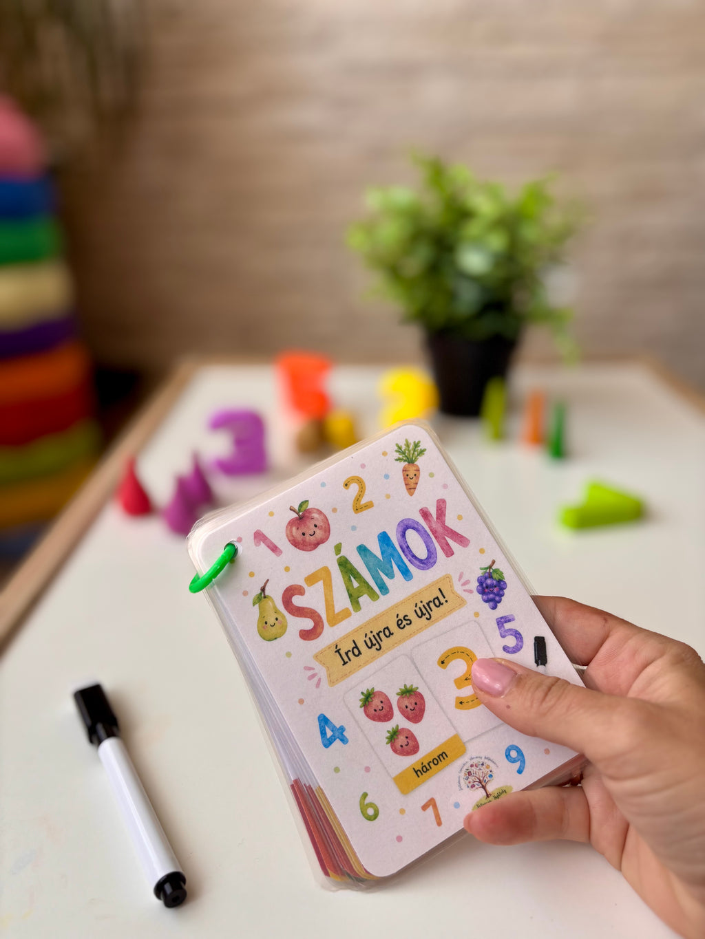 Számok – Újraírható fejlesztő kártyák