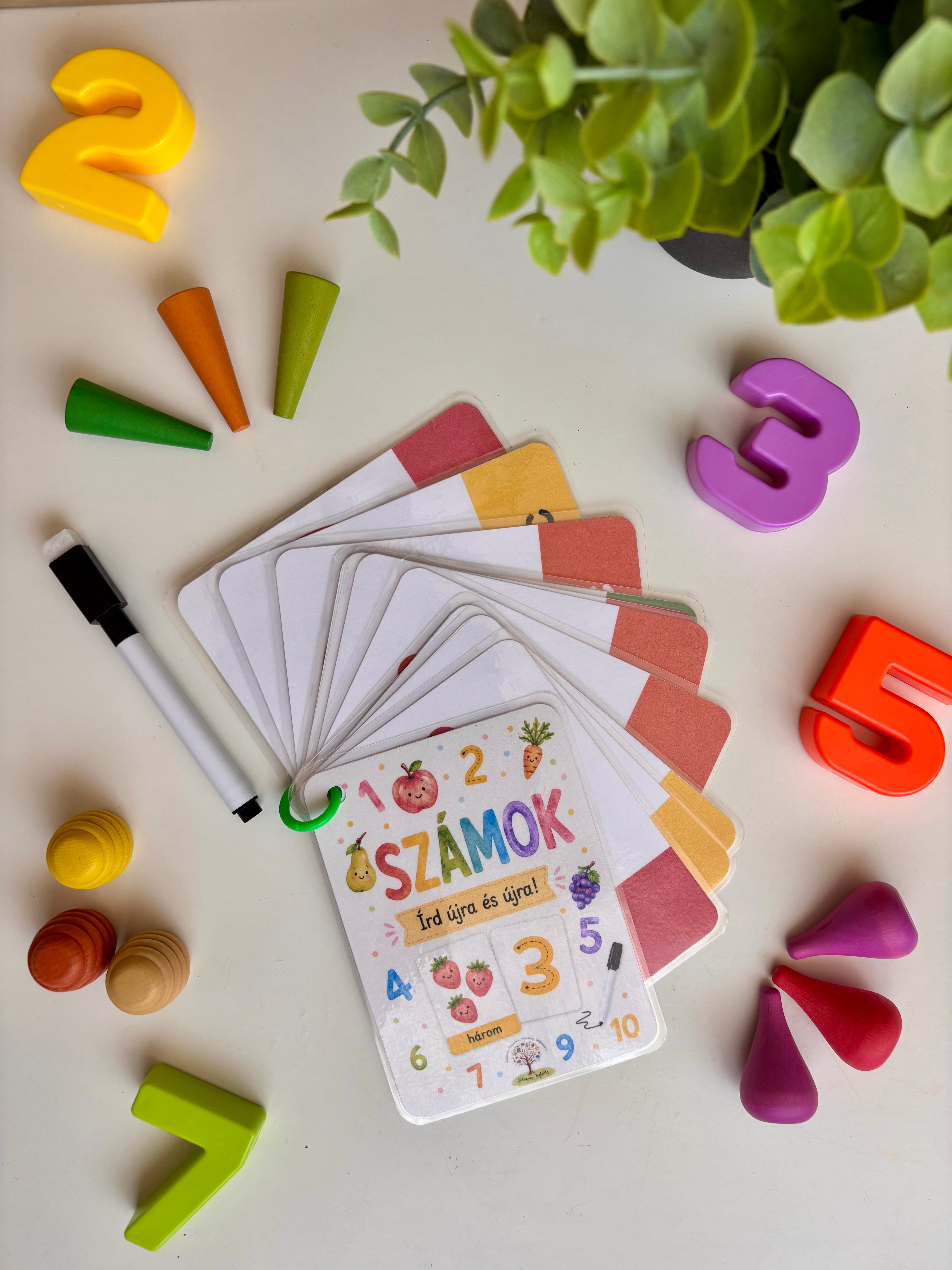 Számok – Újraírható fejlesztő kártyák